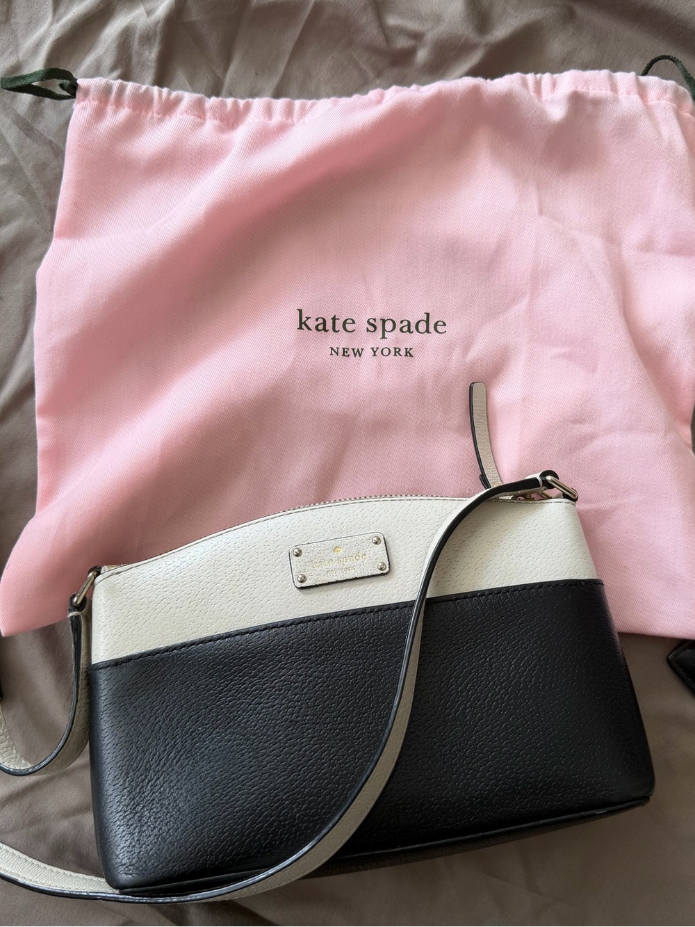 kate spade New York Two-Tone Black and White Crossbody Bag plus extras